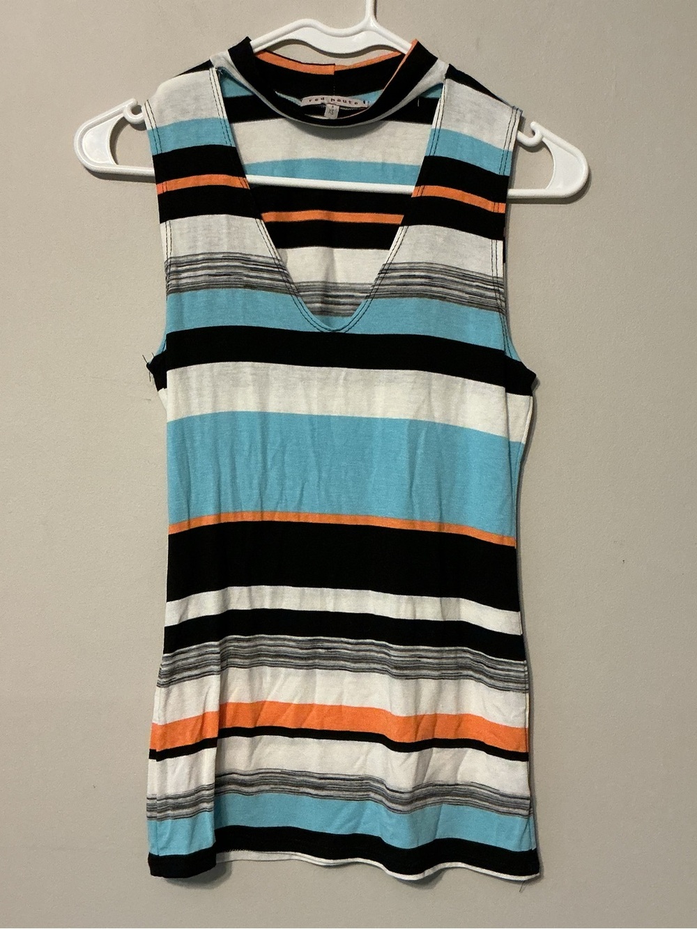 Red Haute Striped Tank Top